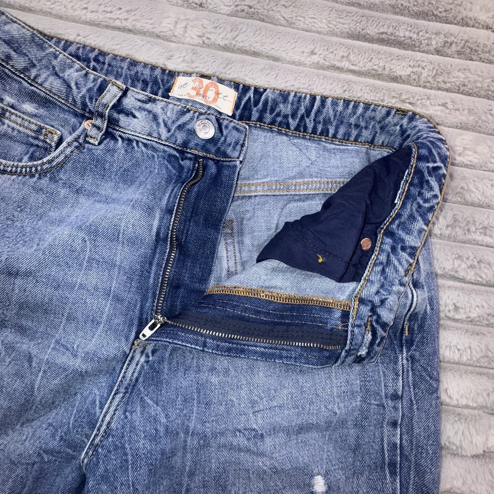 We The  Free‎ People Sz 30 Dakota Straight Wide Leg Ankle Jeans High Rise 30x27 - Picture 6 of 13